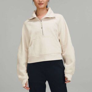 Lululemon Scuba Oversized Funnel Neck Half-Zip White Opal